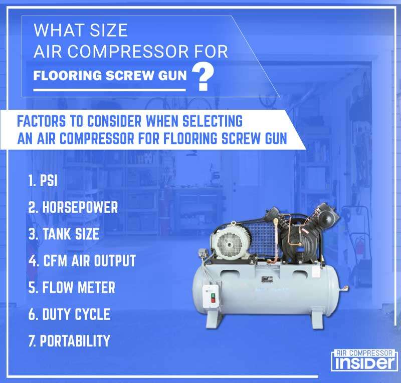 Factors to Consider When Selecting an Air Compressor for Flooring Screw Gun