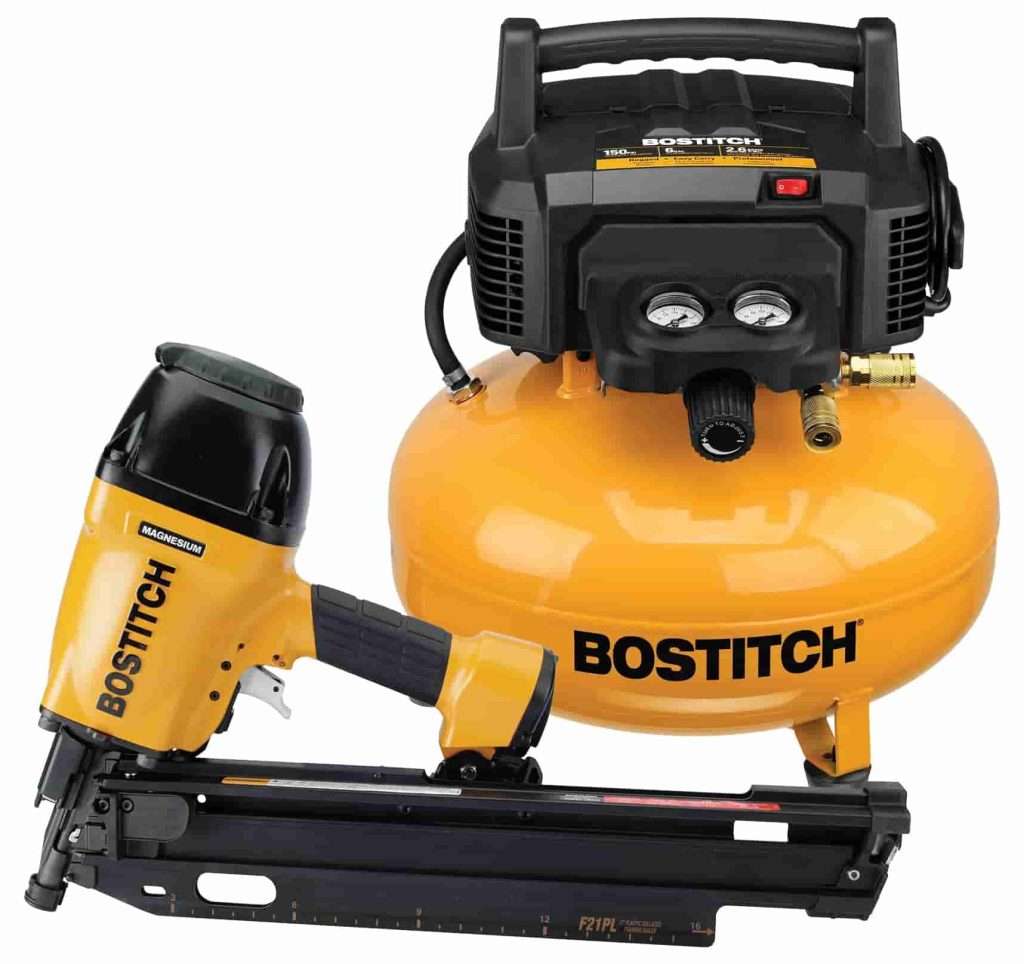 BOSTITCH 21 Degree (BTFP1KIT21PL) Air Compressor and Hose