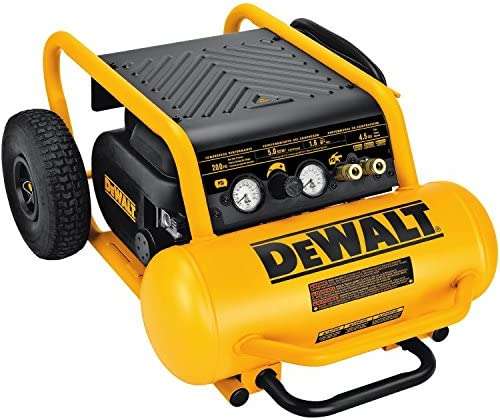 DEWALT (D55146) Air Compressor, 225-PSI Max, Hand Carry with Wheels, 4.5 Gallon