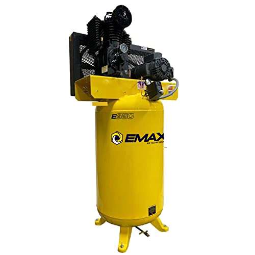 EMAX Industrial Plus Silent Five Horsepower 80 Gallon Two Stage Air Compressor