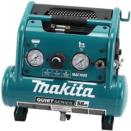 Makita (MAC100Q) Quiet Series, 1/2 HP, 1 Gallon Compact, Oil-Free, Electric Air Compressor