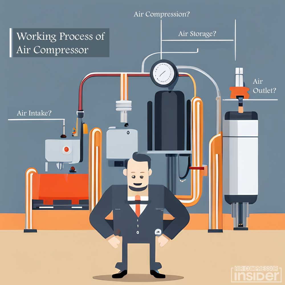 Working Process of Air Compressor